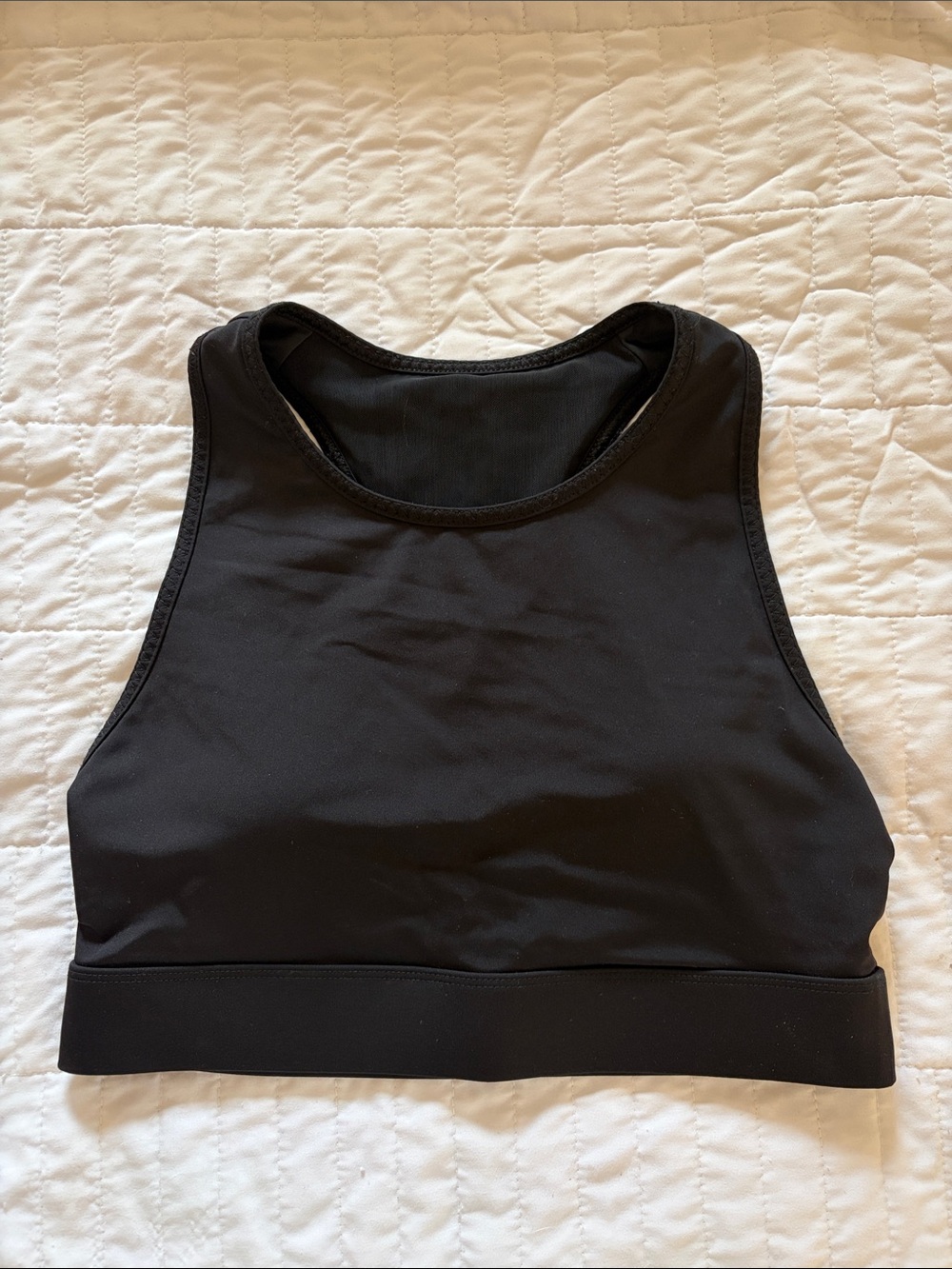 Fabletics Black High-Neck Crop Sports Bra
